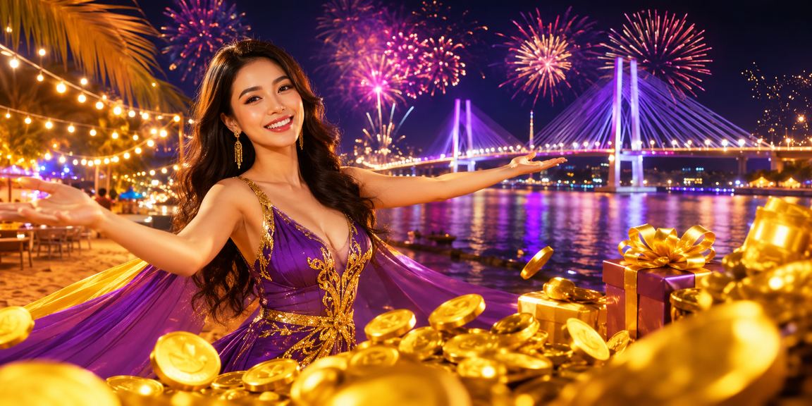 Người dùng tại Cần Thơ thư giãn và chơi game jackpot trên bãi biển buổi chiều